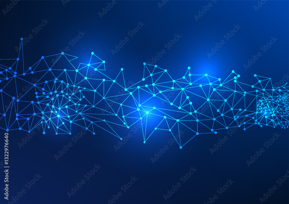 Aufkleber technology background. the interconnected and branched lines represent the connectivity and transmis