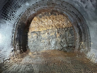 The tunnels are lined with New Austrian Tunneling Method (NATM)