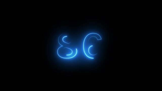 neon text 86 number countdown icon background 4k animation .Neon number 86 with alpha channel, neon numbers, Bright neon glowing number 86, Energy Neon Number 86 Animation