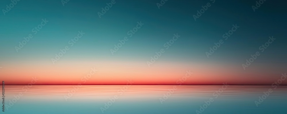 Poster minimalist graphic design abstract background idea. a tranquil gradient of colors at sunset reflecti