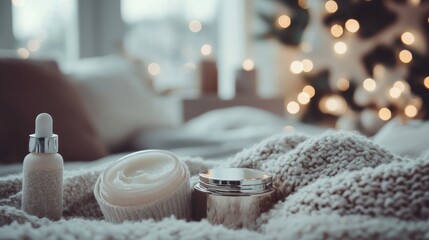Cozy Winter Skincare Ritual: Serene Self-Care Moments with Creams and Oils
