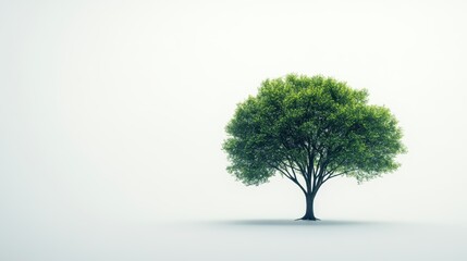 Obraz premium Minimalist tree silhouette in modern environment nature scene peaceful view contemporary concept