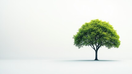 Obraz premium Minimalist tree silhouette in modern environmental concept natural landscape artistic view