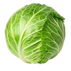 Fototapeta premium Fresh green cabbage isolated on black background