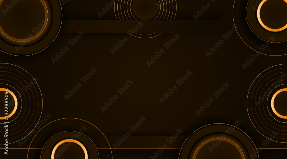 Poster abstract modern banner background | decorative geometric background with circle pattern, shadow line