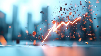 Digital Lightning Strikes: Digital lightning bolts striking a futuristic cityscape, symbolizing speed, technological disruption, and the power of innovation.