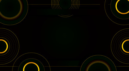 Obraz premium Abstract modern banner background | Decorative geometric background with circle pattern, shadow line | Elegant background for corporate, decoration, futuristic, texture with orange-gold color 