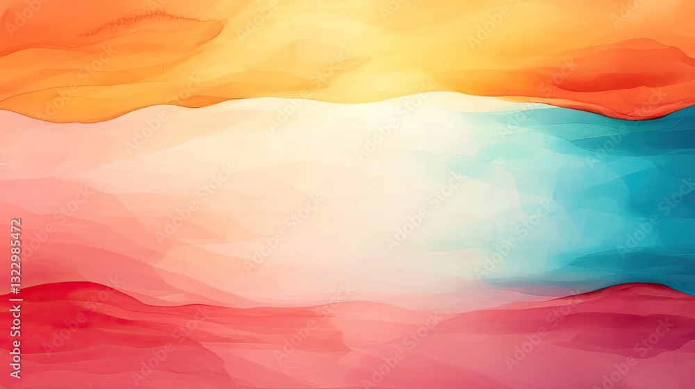 Poster digital watercolor painting abstract background concept. abstract colorful gradient background for c