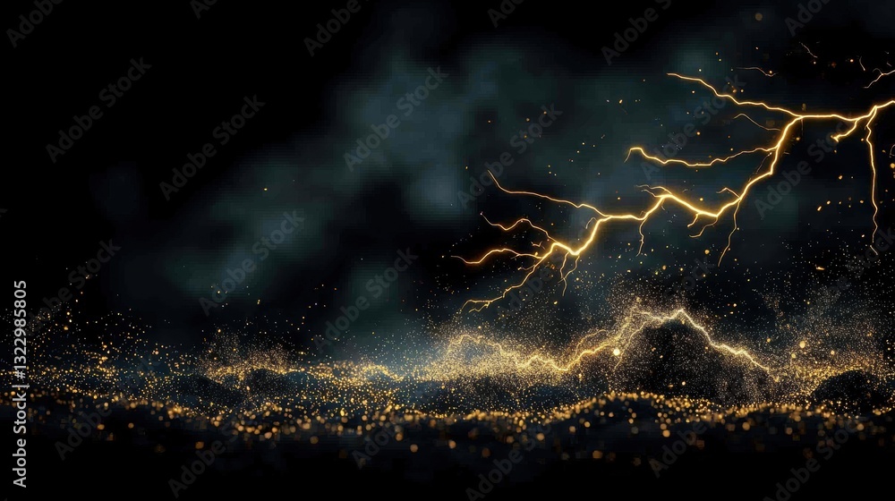 Poster lightning bolts in financial data visualizations: a financial data visualization with lightning bolt