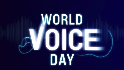 Obraz premium World Voice Day banner design in vector format, featuring creative typography and vibrant visuals. A professional and modern layout highlighting the power of voice with a sleek and engaging design 006