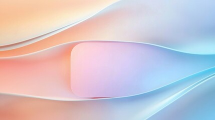 Naklejka premium Modern Abstract Digital Art, Ideal for Background Design or Decoration, Adding an Artistic Touch and Modern Sensibility to Any Space. The Composition Centers on Soft Gradient Colors and Flowing Wavy L