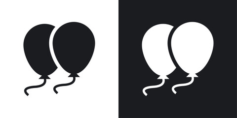 Balloon icons pack in solid style © Abstractor