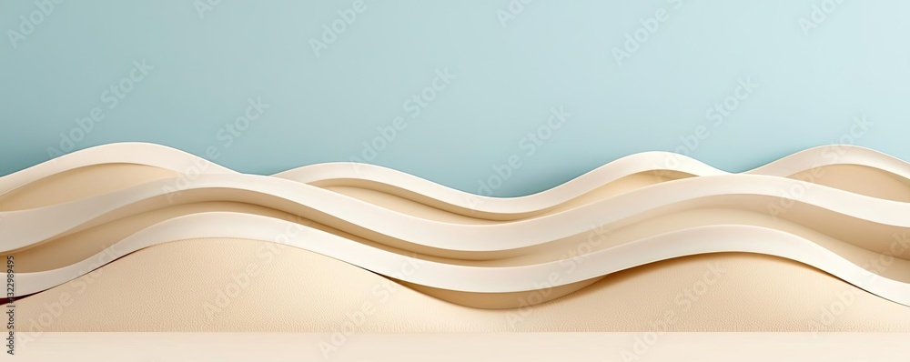 Poster abstract landscape background idea. abstract wave pattern in soft colors, perfect for modern design 