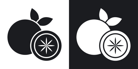Citrus icons pack in solid style