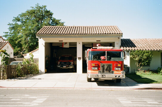 Small town fire station 