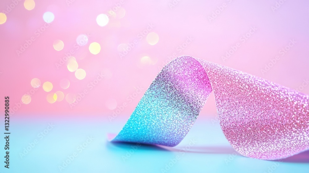 Poster iridescent gradients: light aqua fading into pearlescent purple with a subtle grain, creating a futu