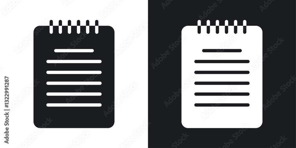 Poster memo pad icons pack in solid style