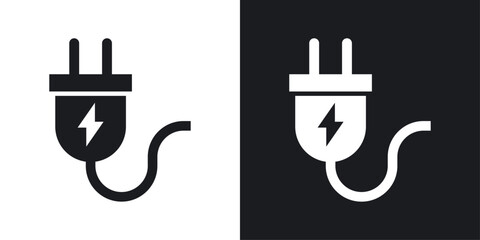 Plug icons pack in solid style