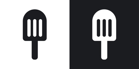 Popsicle icons pack in solid style