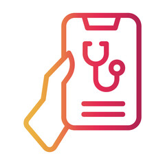medical assistance Line Gradient Icon