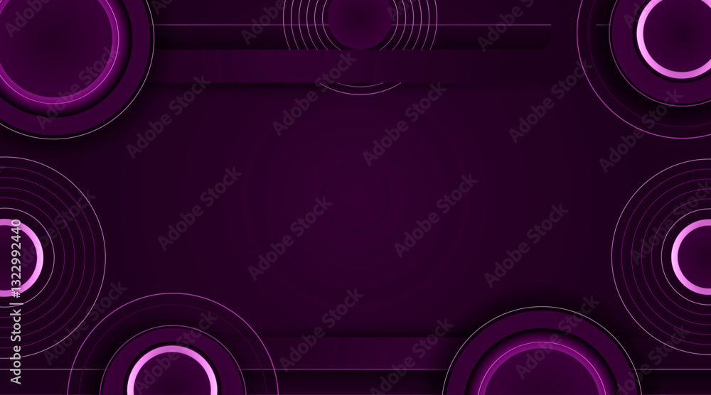 Poster abstract modern banner background | decorative geometric background with circle pattern, shadow line