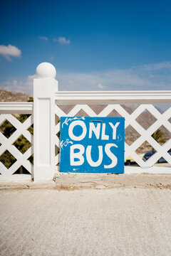 Bus sign at the bus station