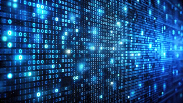 Abstract Digital Binary Code Background for Technology Design
