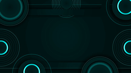 Abstract vector background for banner, futuristic, presentation, decoration, greetings card, wallpaper   Gradient geometric background with circular shape, shadow with teal colour  © CSE20