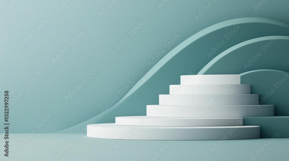 Poster minimalist graphic design abstract background idea. stylish abstract composition with layered circle