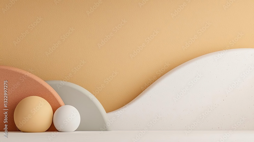Poster minimalist graphic design abstract background idea. abstract minimalistic shapes create a modern art