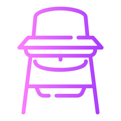 chair Line Gradient Icon