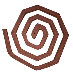 Mosquito coil isolated on a transparent background