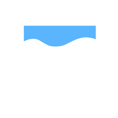 Obraz premium blue wave border