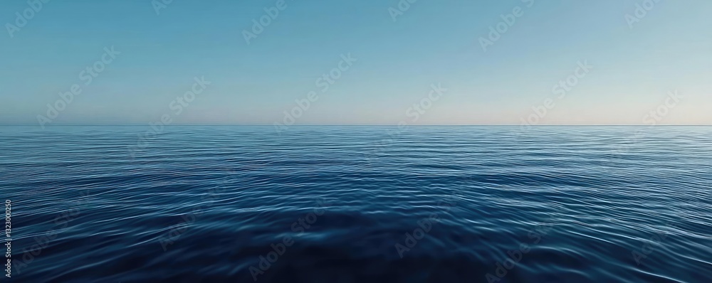 Poster seascape abstract background concept. serene ocean view with calm waves and clear blue sky creating 