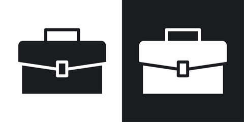 Briefcase icons pack in solid style