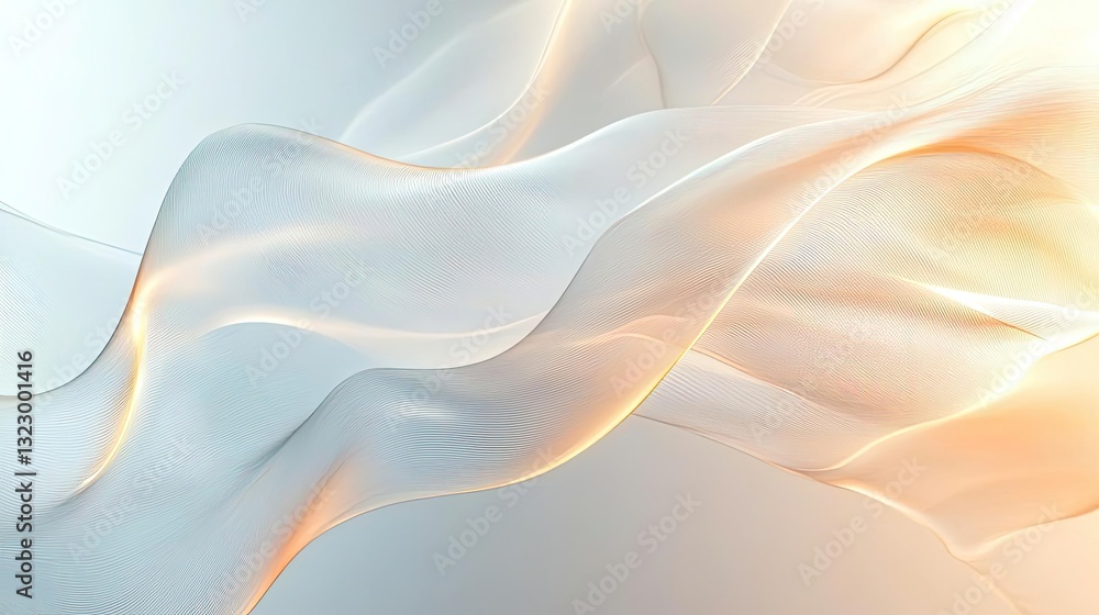 Poster minimalist graphic design abstract background idea. abstract flowing fabric illustration with soft c