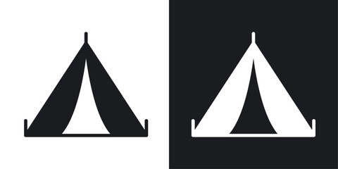 Camping icons pack in solid style © Abstractor