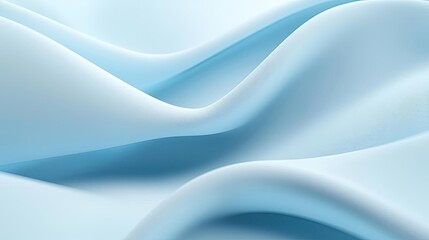 Fototapeta premium Minimalist graphic design abstract background idea. Soft blue fabric waves create a soothing and elegant texture for design.