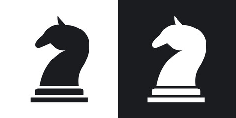 Chess icons pack in solid style