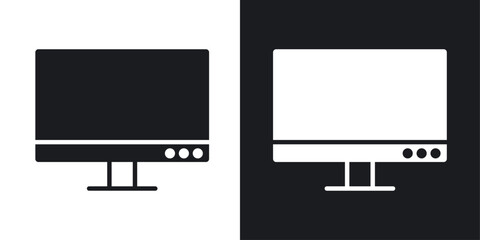 Computer Screen icons pack in solid style