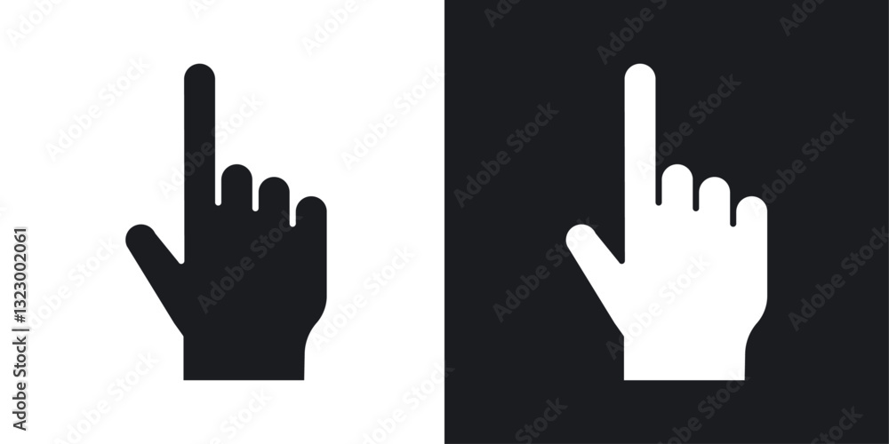 Poster cursor icons pack in solid style