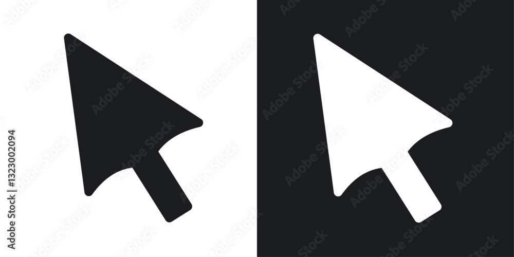 Poster cursor icons pack in solid style