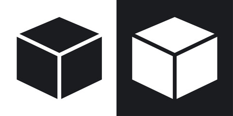 Cube icons pack in solid style