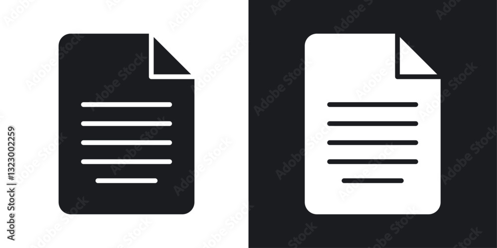 Poster document icons pack in solid style