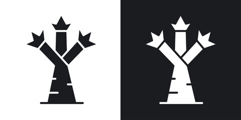 Joshua tree icons pack in solid style