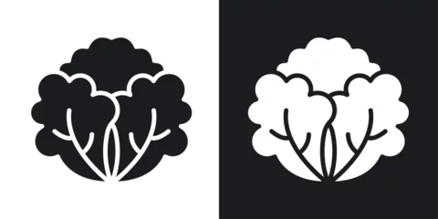 Fotobehang Lettuce icons pack in solid style © Abstractor
