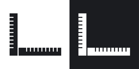 Ruler combined icons pack in solid style