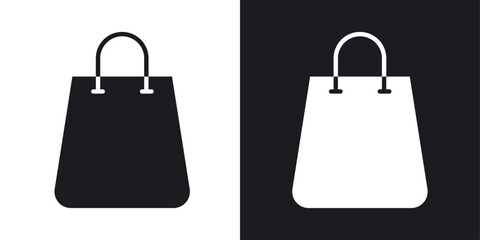 Shopping bag icons pack in solid style