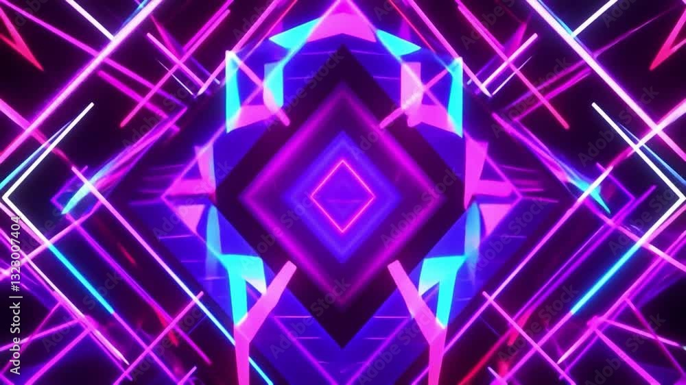 Aufkleber vibrant purple and blue geometric pattern creating an engaging abstract background for design use