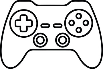 Video game controller line art vector, Gamepad vector icon illustration